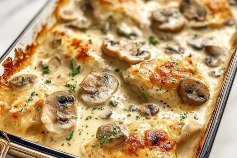 Creamy Chicken and Mushroom Bake Recipe