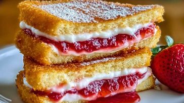 Fried Strawberry Cheesecake Sandwiches