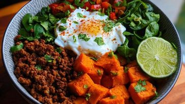 Ground Beef Sweet Potato Power Bowl