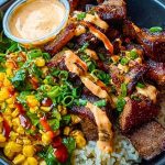 Korean BBQ Beef Bowl with Corn & Creamy Sauce