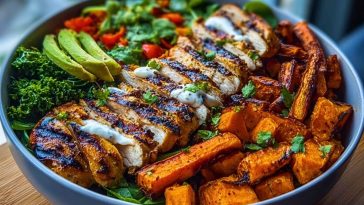 Loaded Grilled Chicken & Sweet Potato Power Bowl