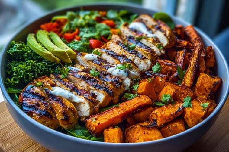 Loaded Grilled Chicken & Sweet Potato Power Bowl
