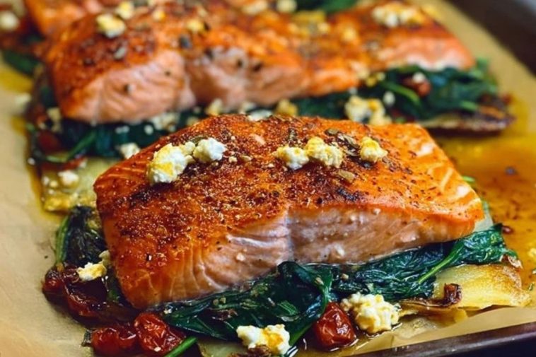 Mediterranean Stuffed Salmon