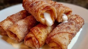 Peach Cobbler Egg Rolls Recipe