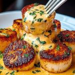 Seared Scallops with Spicy Cajun Cream Sauce