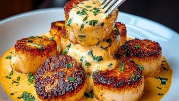 Seared Scallops with Spicy Cajun Cream Sauce