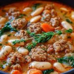 Spicy Italian Sausage and Cannellini Bean Soup
