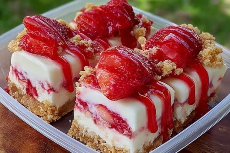 Strawberry Cheesecake Slices
