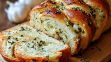 Swirled Garlic Herb And Cheese Bread