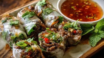 Thai Basil Beef Rolls