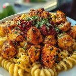 Tuscan Garlic Chicken Bites & Sun-Dried Tomato Cajun Alfredo Pasta