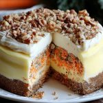 Carrot Cake Cheesecake with Creamy Topping