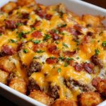 Cheesy Cheeseburger Tater Tot Casserole