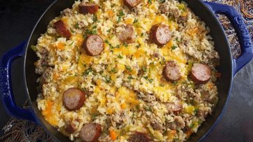 Cheesy Sausage & Rice