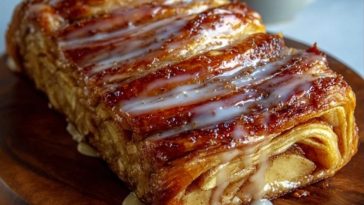 Cozy Apple Kringle with Vanilla Glaze