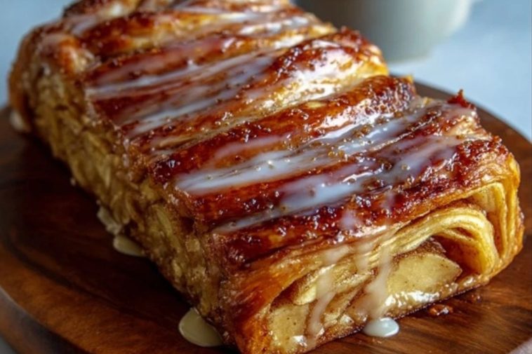 Cozy Apple Kringle with Vanilla Glaze