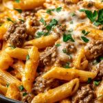 Creamy High Protein Beef Pasta