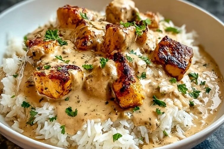 Creamy Smothered Chicken and Rice Delight