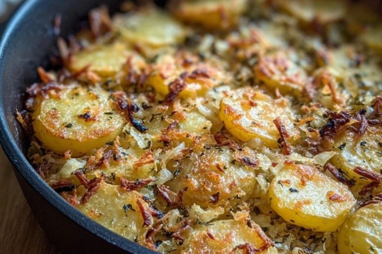 Crispy Garlic Skillet Potatoes