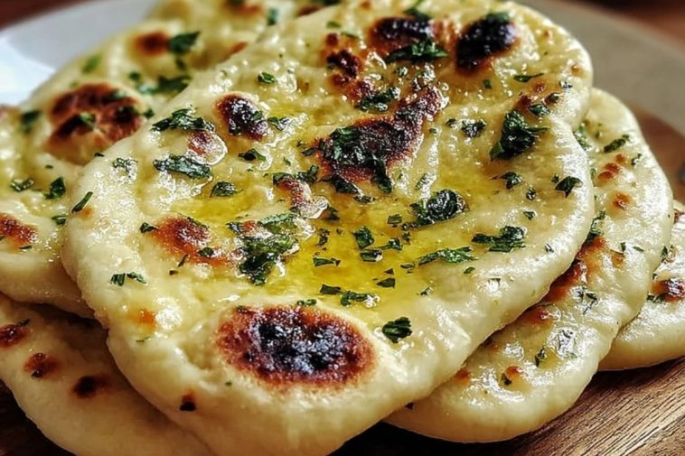 Easy Garlic Naan Bread