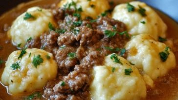 Ground Beef and Dumplings