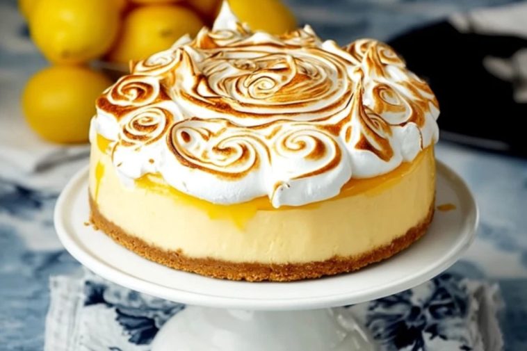 Lemon Curd Meringue Cheesecake Bliss