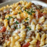 Loaded Cheeseburger Alfredo Pasta
