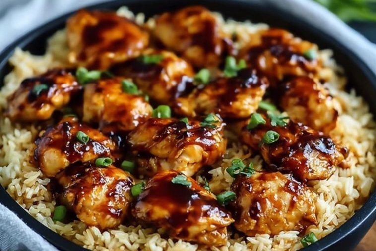 One-Pan Honey BBQ Chicken & Rice