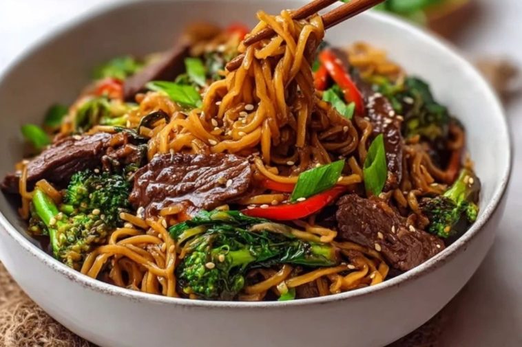 Sticky Beef Noodles