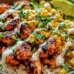 Street Corn Chicken Rice Bowl