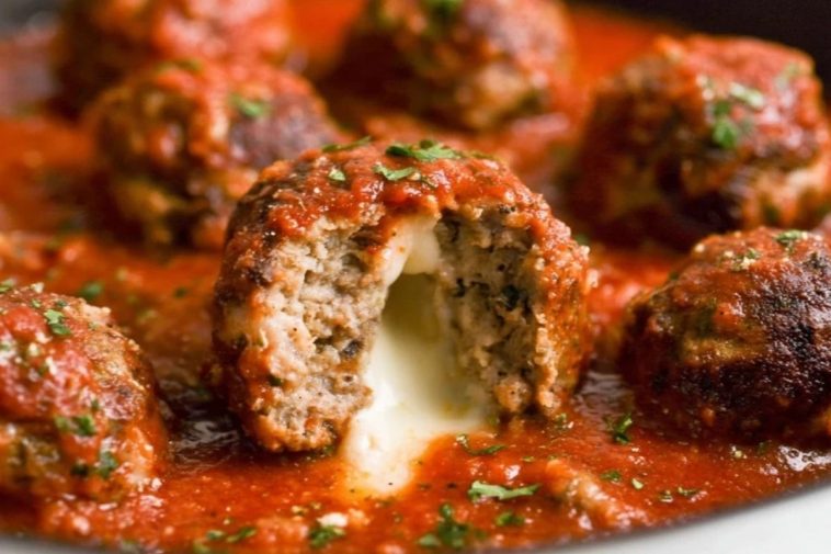 Stuffed Meatballs with Mozzarella Cheese