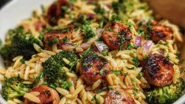 Chicken Sausage and Broccoli Orzo
