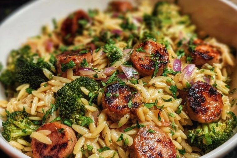 Chicken Sausage and Broccoli Orzo