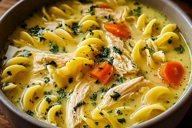 Comforting Creamy Chicken Noodle Soup