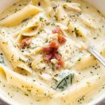Creamy White Chicken Lasagna Soup
