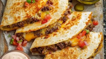 Crispy & Satisfying Cheeseburger Quesadillas