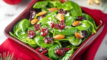 Delicious Christmas Cranberry Spinach Salad