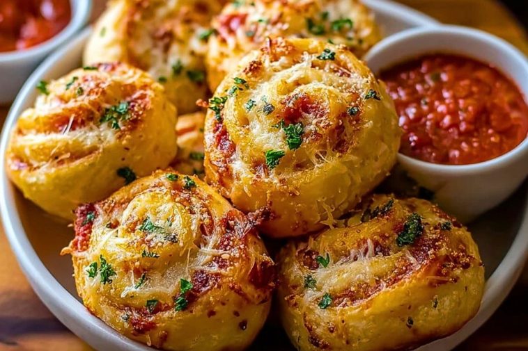 Garlic Parmesan Pizza Rolls