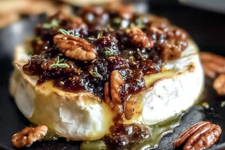 Gooey Baked Brie with Fig Jam