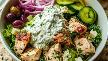Greek Tzatziki Chicken Salad Bowl