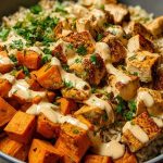 Healthy Chicken & Sweet Potato Rice Bowl