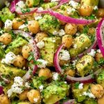Homemade Chickpea Feta Avocado Salad