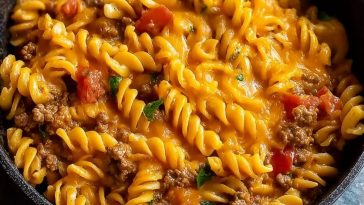 One-Pot Cheesy Taco Pasta Skillet