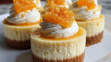 Orange Creamsicle Mini Cheesecakes