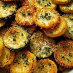Roasted Summer Squash with Parmesan Garnished