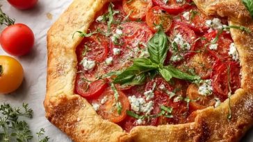 Tomato Basil Galette with Goat Cheese