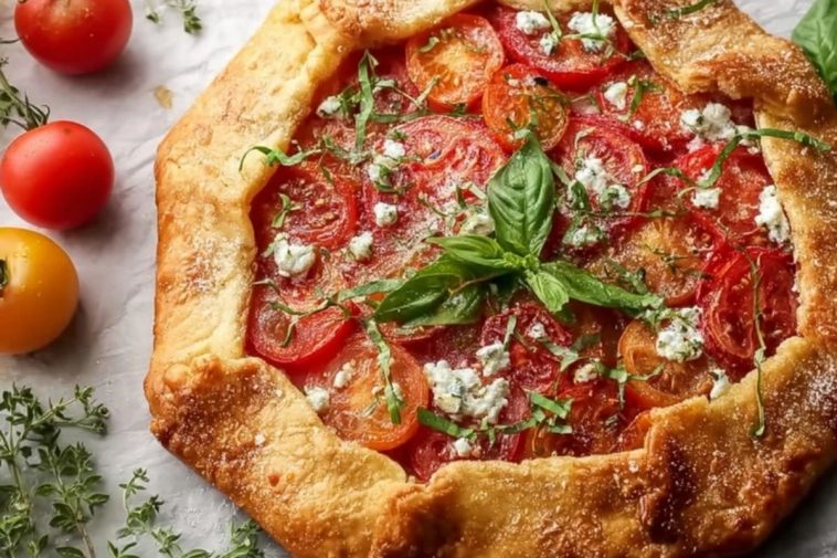 Tomato Basil Galette with Goat Cheese