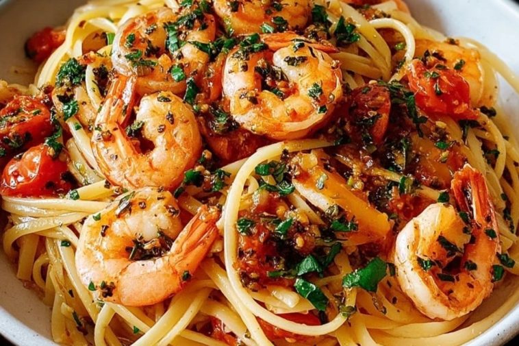 Chilli Garlic Prawn Pasta