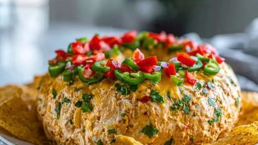 Christmas Taco Cheese Ball Wreath