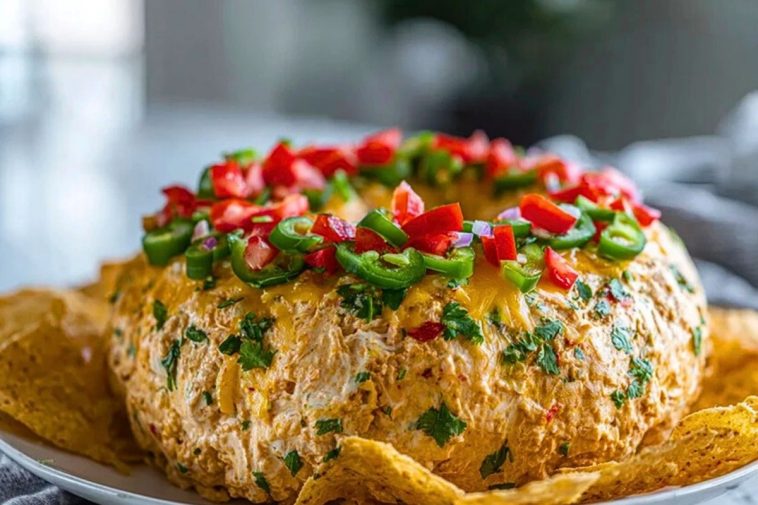 Christmas Taco Cheese Ball Wreath